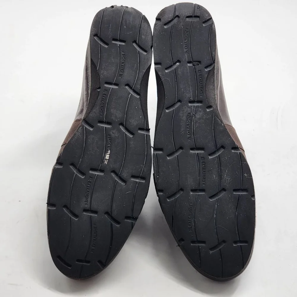 THIERRY‎ RABOTIN Lightweight Leather Wedge Mary Jane Shoes Size 39 Brown